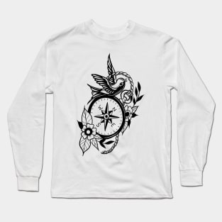 Compass bird Long Sleeve T-Shirt